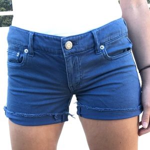 AE blue denim shorts